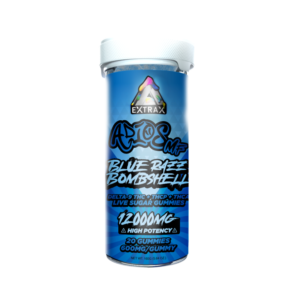 extrax gummies blue razz bombshell (12000mg)